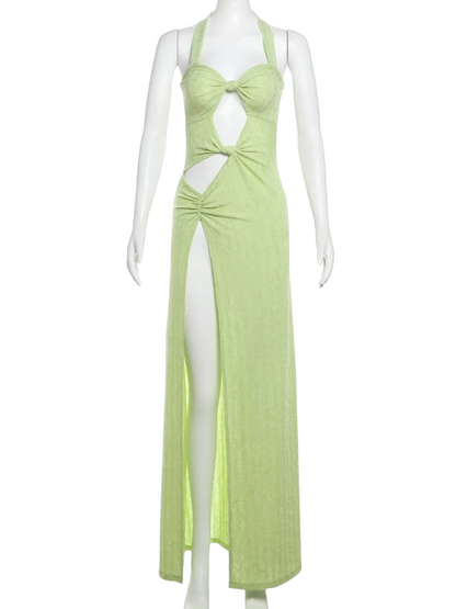 Halter Knotted Maxi Dress